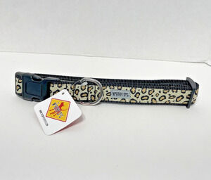 The Worthy Dog Cheetah Leopard Print Adjustable Collar XL